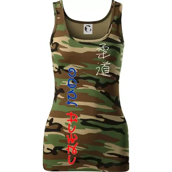 Dámské tričko Judo Czech - Dámské Maskáčové tílko - XS ( Hnědý maskáč )