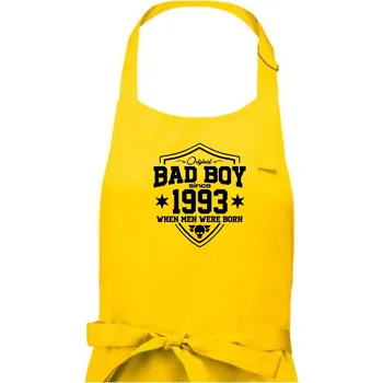 Kuchyňská zástěra Bad boy since 1993 - Pánská zástěra na vaření - Univerzální velikost ( Žlutá )