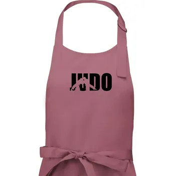 Kuchyňská zástěra Judo - Nápis - Dámská zástěra na vaření - Univerzální velikost ( Starorůžová )
