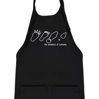 Kuchyňská zástěra Evolution of authority - Dětská zástěra na vaření - Univerzální velikost ( Černá )