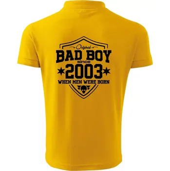 Pánská košile Bad boy since 2003 - Polokošile pánská Pique Polo 203 - L ( Žlutá )