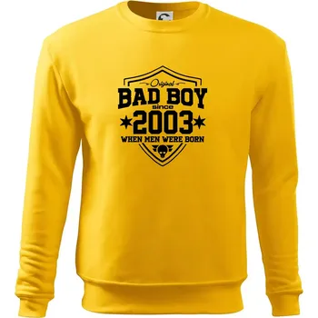Pánská mikina Bad boy since 2003 - Mikina Essential pánská - 3XL ( Žlutá )