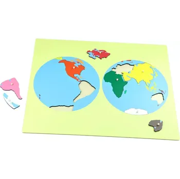 Puzzle - mapa světa - bez rámečku