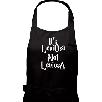 Kuchyňská zástěra Leviosa not Levjosa - Dámská zástěra na vaření - Univerzální velikost ( Černá )