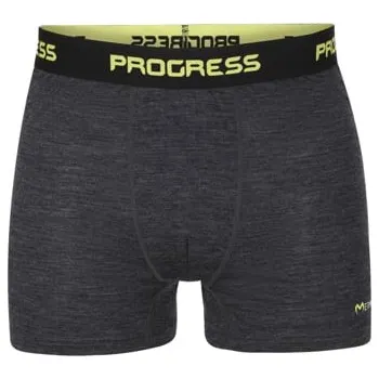 Boxerky MW SKN 170 pánské merino boxerky černý melír M