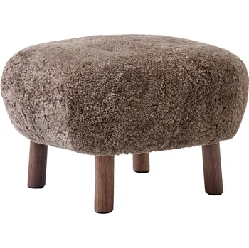 Otoman Pouf Little Petra ATD1 "Walnut / Sheepskin Sahara" &Tradition
