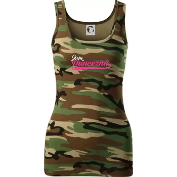 Psací písmo - Jsem Princezna - Dámské Maskáčové tílko - M ( Hnědý maskáč )