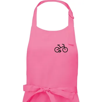 Kuchyňská zástěra Obrázek kola na prsu ebike - Dámská zástěra na vaření - Univerzální velikost ( Růžová )