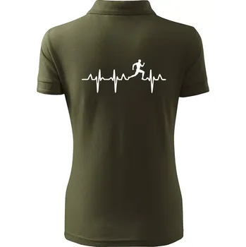 EKG běžec - muž - Polokošile dámská Pique Polo - 3XL ( Military )