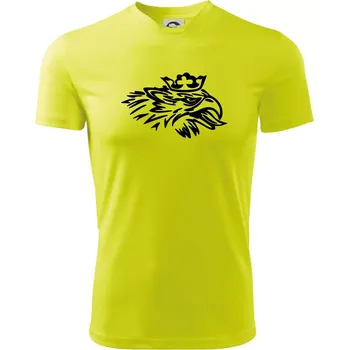 Pánské tričko Rozezlený orel - Pánské triko Fantasy sportovní (dresovina) - M ( Neonově žlutá )