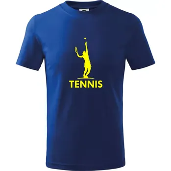 Tenistka s nápisem - Tričko dětské bavlněné - 98 cm / 2 roky ( Královská modrá )