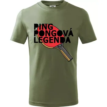 Ping Pongová legenda - Tričko dětské bavlněné - 158 cm/12 let ( Khaki )