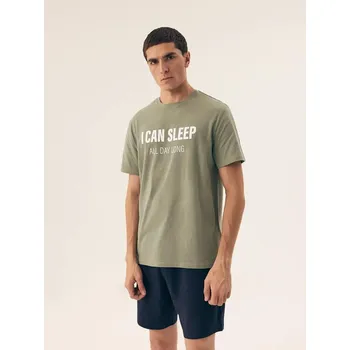 Pánské pyžamo Pánské pyžamo Henderson Core: Bavlněné triko & šortky, červená M i384_47273724