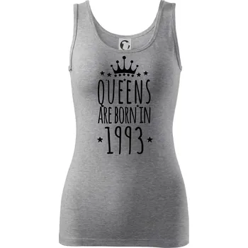 Dámské tričko Queens are born in 1993 - Dámské tílko - XS ( Tmavě šedý melír )
