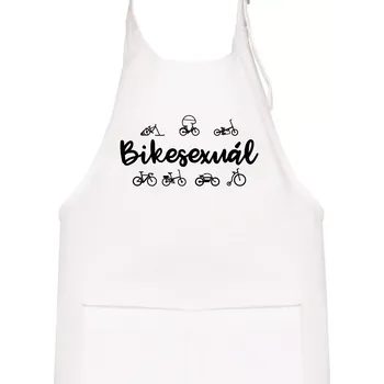 Kuchyňská zástěra Bikesexuál - Dětská zástěra na vaření - Univerzální velikost ( Bílá )