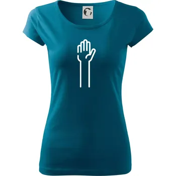 Papír ikona - Dámské triko Pure - S ( Petrolejová )