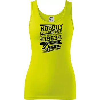 Dámské tričko Nobody is perfect - 1963 - Dámské tílko - XL ( Limetková )