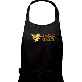 Kuchyňská zástěra Včelařská legenda - Pánská zástěra na vaření - Univerzální velikost ( Černá )