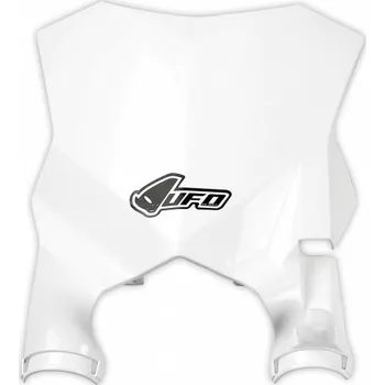 UFO tabulka na startovací číslo KAWASAKI KXF 250 17-26, KXF 450 16-25 barva bílá (s kryty tlumičů) (UFO tabulka na startovací číslo KAWASAKI KXF 250 17-26, KXF 450 16-25 barva bílá (s kryty tlumičů))