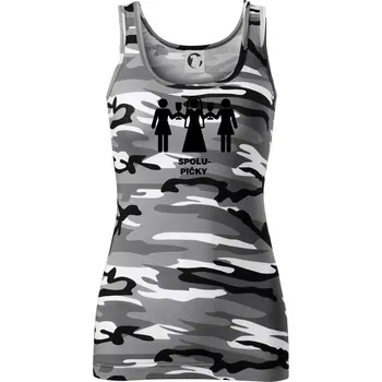 Dámské tričko Spolu pičky (Hana-creative) - Dámské Maskáčové tílko - 2XL ( Šedý maskáč )