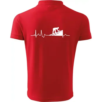 Pánská košile EKG pokrývač - Polokošile pánská Pique Polo 203 - L ( Červená )