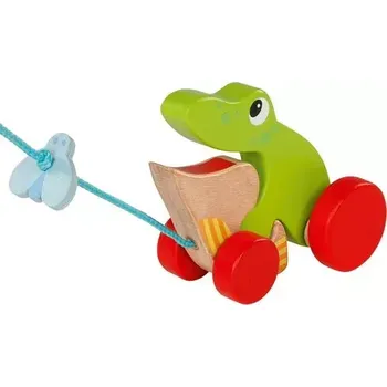 Dřevěná hračka Žába s mouchou