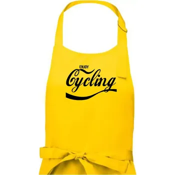 Kuchyňská zástěra Enjoy Cycling - Dámská zástěra na vaření - Univerzální velikost ( Žlutá )