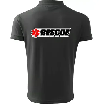 Pánská košile Záchranář rescue kříž červený - Polokošile pánská Pique Polo 203 - 2XL ( Tmavá břidlice (šedá se zeleným nádechem) )