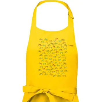 Kuchyňská zástěra Barevná kola - Dámská zástěra na vaření - Univerzální velikost ( Žlutá )