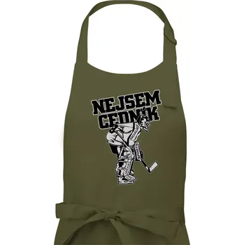 Kuchyňská zástěra Nejsem cedník - Dámská zástěra na vaření - Univerzální velikost ( Khaki )