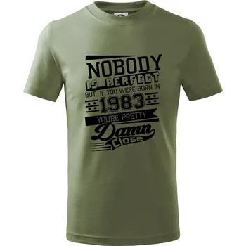 Nobody is perfect - 1983 - Tričko dětské bavlněné - 158 cm/12 let ( Khaki )