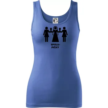 Dámské tričko Spolu pičky (Hana-creative) - Dámské tílko - 2XL ( Azurově modrá )