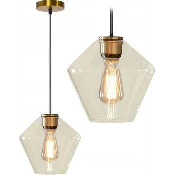 Toolight - skleněná stropní svítilna Amber APP439-1CP, zlatá, OSW-00570