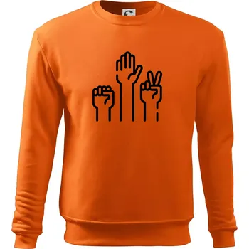 Pánská mikina Kamen nůžky papír ikony - Mikina Essential pánská - S ( Oranžová )