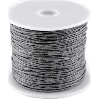 Příze Šňůra bavlněná Ø1 mm voskovaná - 47 šedá střední