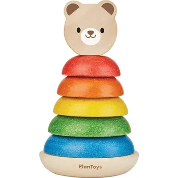Dřevěná hračka PlanToys Stohování - medvěd