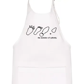 Kuchyňská zástěra Evolution of authority - Dětská zástěra na vaření - Univerzální velikost ( Bílá )