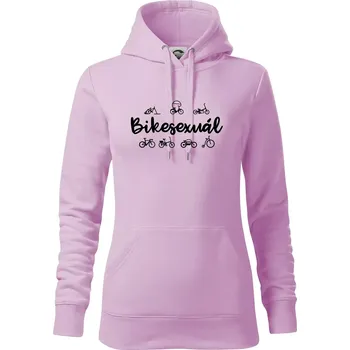 Dámská mikina Bikesexuál - Mikina dámská Cape s kapucí - S ( Orchid )