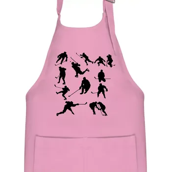 Kuchyňská zástěra Hokejisti ikony - Dětská zástěra na vaření - Univerzální velikost ( Růžová )