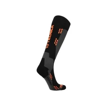 Pánské termo ponožky TECNICA Lyžařské podkolenky TECNICA Merino ski socks, black/orange, Velikost 39/42