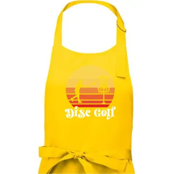 Kuchyňská zástěra Disc golf postava vintage - Dámská zástěra na vaření - Univerzální velikost ( Žlutá )