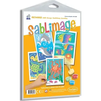 Výtvarná sada Sentosphere Sada obrázků - Sablimage: Pískové obrázky - Ryby a delfíni