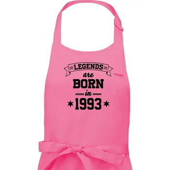 Kuchyňská zástěra Legends are born in 1993 - Pánská zástěra na vaření - Univerzální velikost ( Růžová )