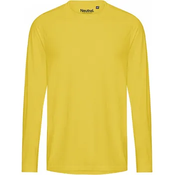 Pánské tričko Neutral Pánské tričko s dlouhým rukávem z recyklovaného polyesteru Barva: Žlutá, Velikost: L NER61050