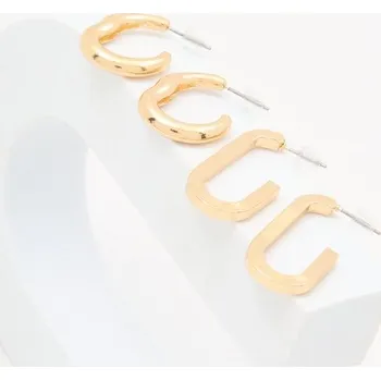 Náušnice Sinsay - Sada 2 párů náušnic - zlatá - 479FI-GLD - 479FI-GLD-ONE