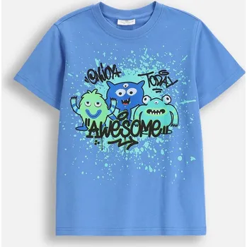 Chlapecké oblečení Chlapecké tričko kobaltové barvy s krátkým rukávem, velikost 152 Coccodrillo WC5