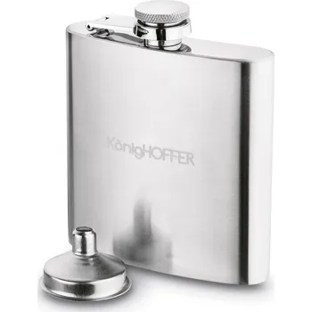 Placatka PLACATKA Z NEREZOVÉ OCELI S NÁLEVKOU STŘÍBRNÁ MATNÁ KONIGHOFFER 170 Rychlá expedice, doprava zdarma od 999,-