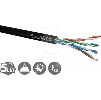 Kabel Instalační kabel Solarix CAT5E UTP PE Fca venkovní 100m/box SXKD-5E-UTP-PE