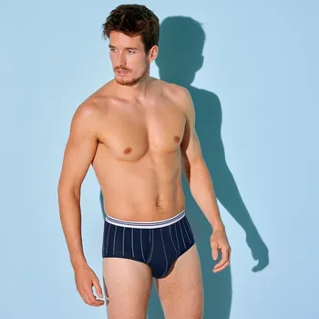 Boxerky Sada 2 slipů s průhmatem a vyšším pasem Éminence® nám.modrá 117/124