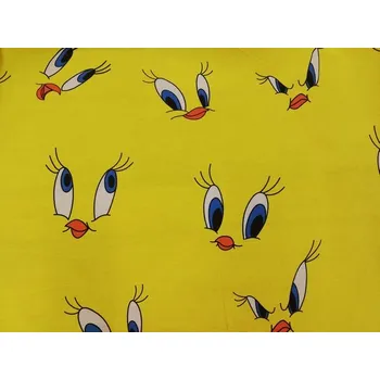 Bavlněná dovoz látka šíře 240cm - Tweety (50cm)